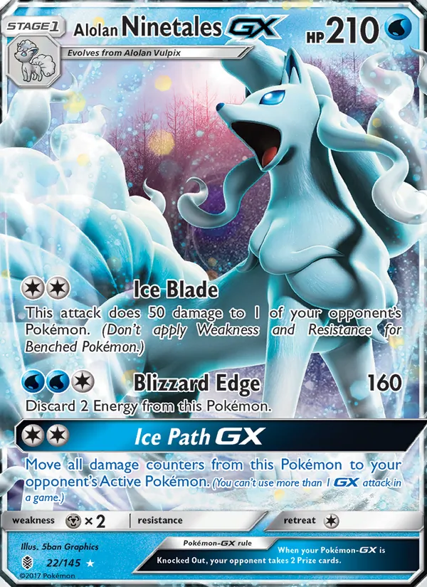 Alolan Ninetales GX, Guardians Rising No. 22