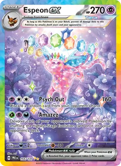 Espeon ex, Prismatic Evolutions No. 155 Holo