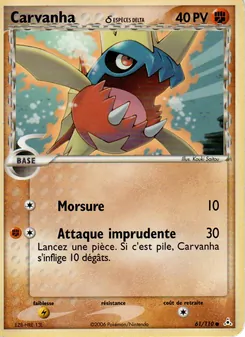 Carvanha δ, EX Fantômes Holon Nº 61 Normal