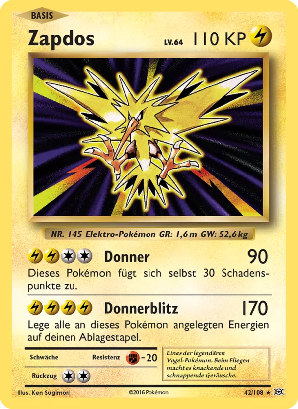 Zapdos, Evolution No. 42