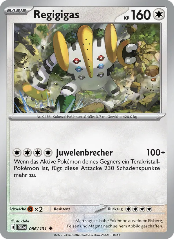 Regigigas, Prismatische Entwicklungen No. 086