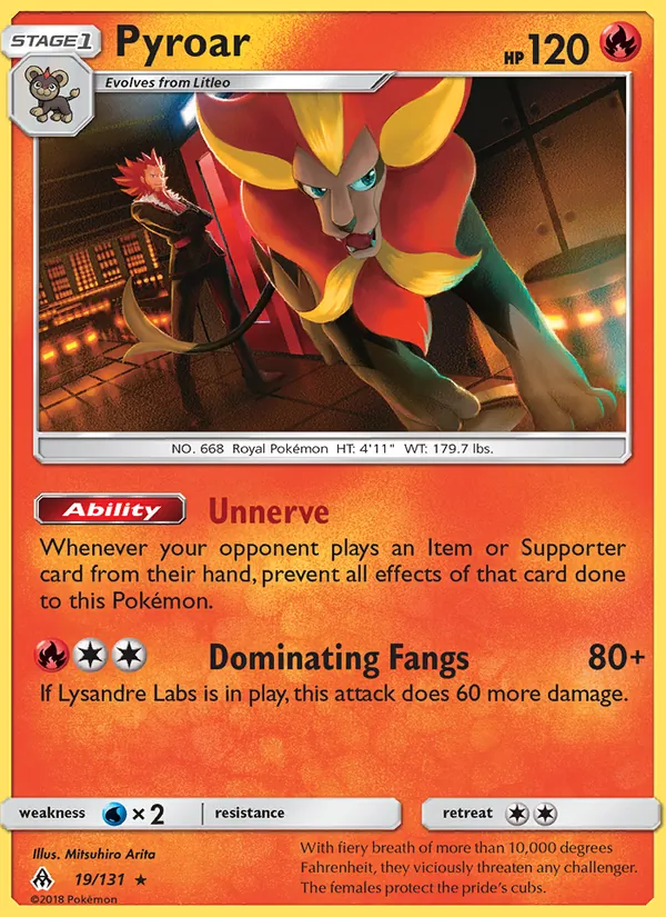 Pyroar, Forbidden Light No. 19