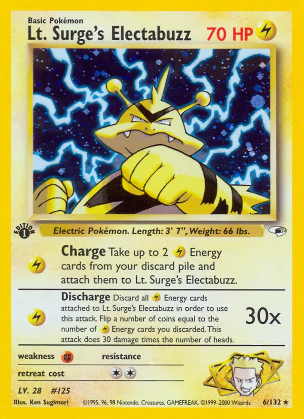 Lt. Surge's Electabuzz, Gym Heroes Nº 6
