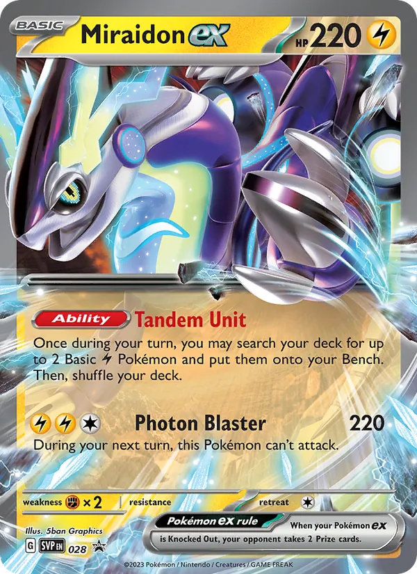 Miraidon ex, SVP Black Star Promos Nº 028