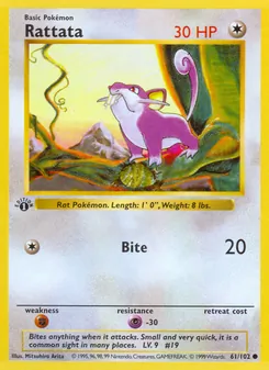 Rattata, Base Set No. 61 Normal