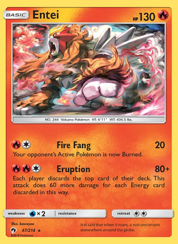Entei, Lost Thunder Nº 47