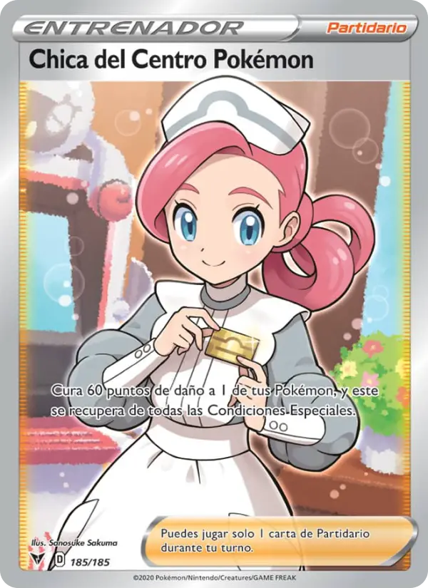 Chica del Centro Pokémon, Voltaje Vívido No. 185
