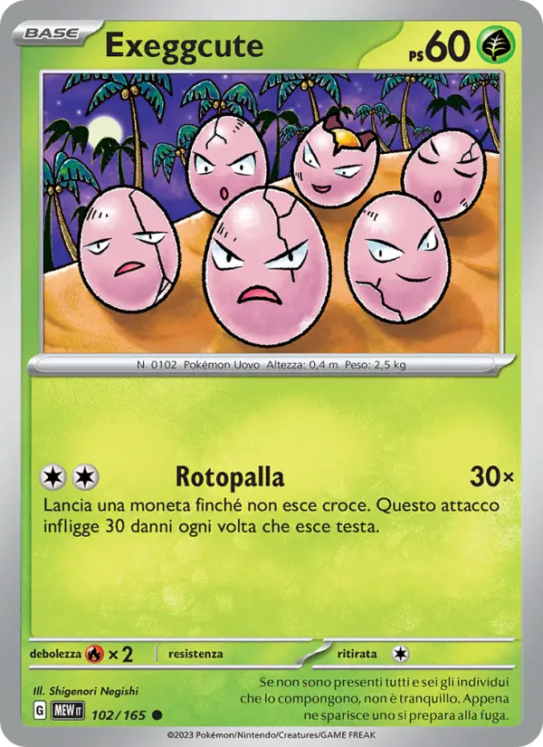 Exeggcute, 151 No. 102