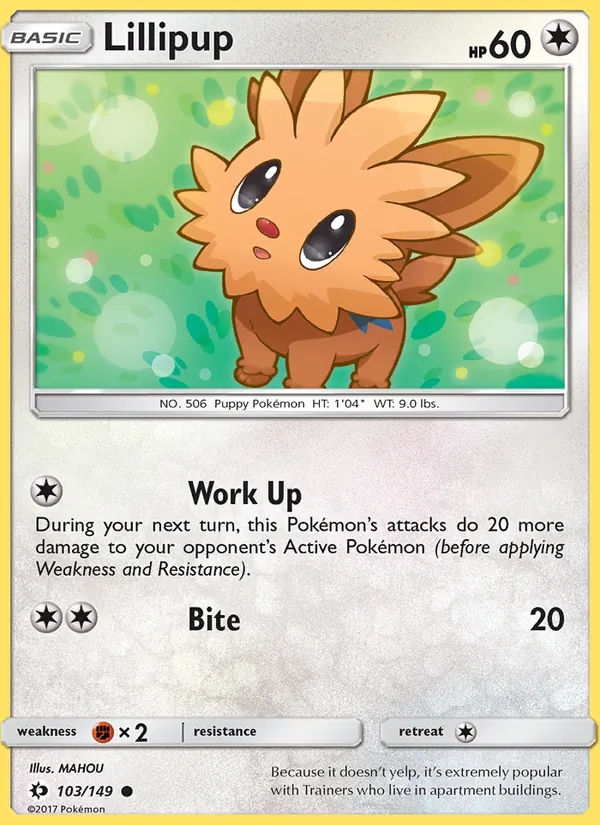 Lillipup, Sun & Moon No. 103