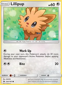Lillipup, Sun & Moon No. 103 Normal