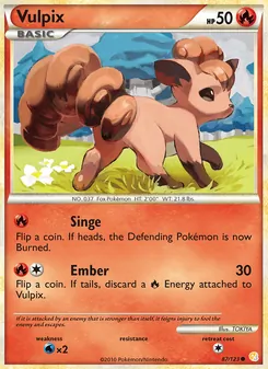 Vulpix, HeartGold SoulSilver No. 87 Normal
