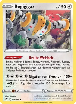 Regigigas, Astralglanz No. 130 Holo
