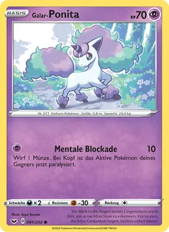 Galar-Ponita, Schwert & Schild No. 81 Normal