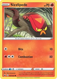 Sizzlipede, Sword & Shield Nº 37 Normal