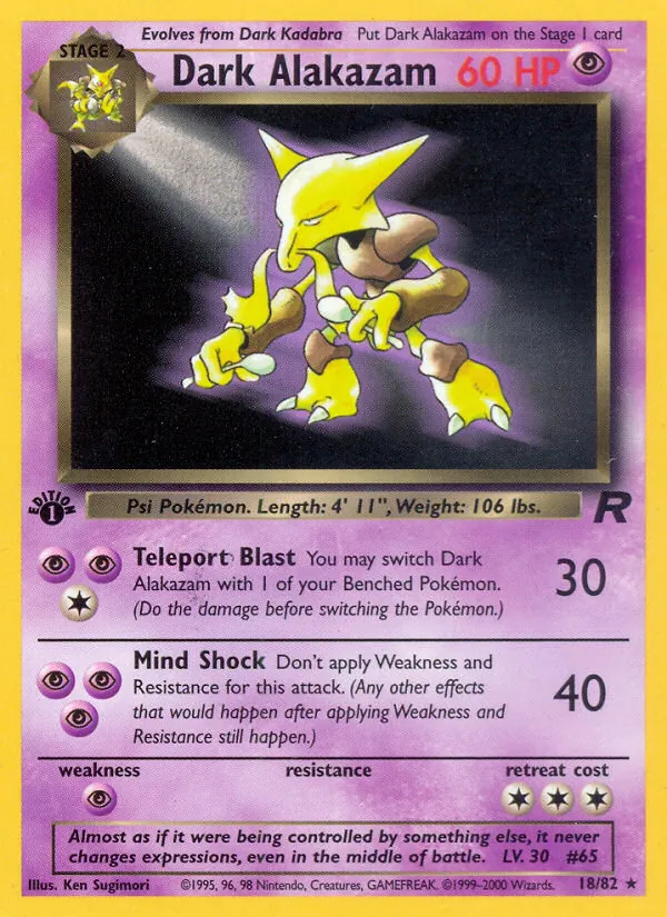 Dark Alakazam, Team Rocket No. 18
