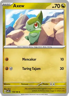 Axew, Bimbingan Rasi No. 118 Normal