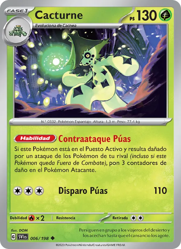 Cacturne, Escarlata y Púrpura Nº 006