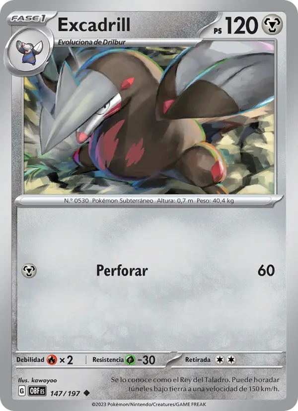 Excadrill, Llamas Obsidianas No. 147