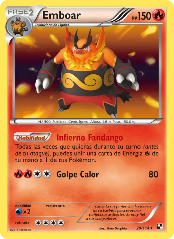 Emboar, Negro y Blanco Nº 20