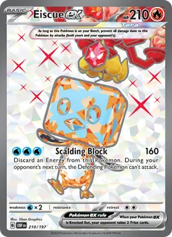Eiscue ex, Obsidian Flames No. 210 Holo