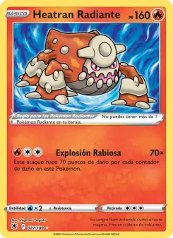 Heatran Radiante, Resplandor Astral Nº 027 Holo