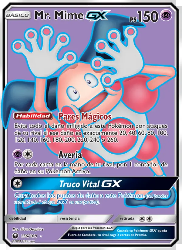 Mr. Mime GX, Tormenta Celestial Nº 156