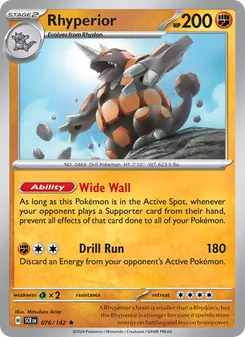 Rhyperior, Stellar Crown Nº 076 Holo