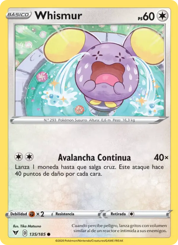 Whismur, Voltaje Vívido Nº 135
