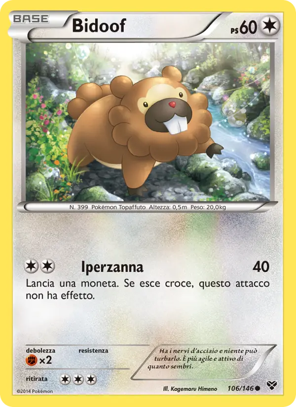 Bidoof, XY Nº 106