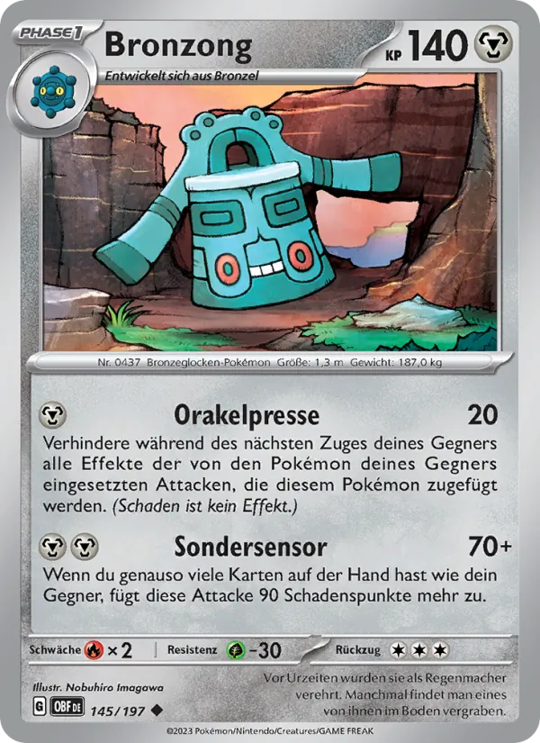 Bronzong, Obsidian Flammen No. 145
