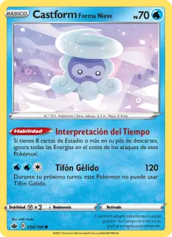 Castform Forma Nieve, Reinado Escalofriante No. 34 Normal