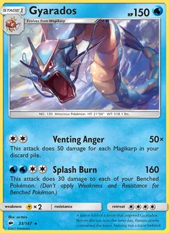 Gyarados, Burning Shadows No. 33 Holo