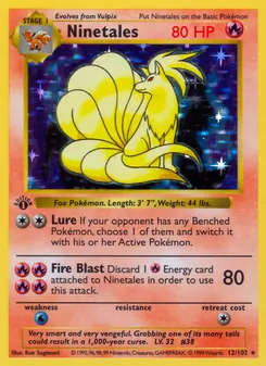 Ninetales, Base Set No. 12 Holo
