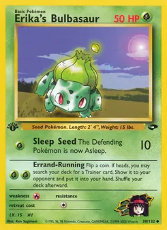 Erika's Bulbasaur, Gym Challenge Nº 39 Normal