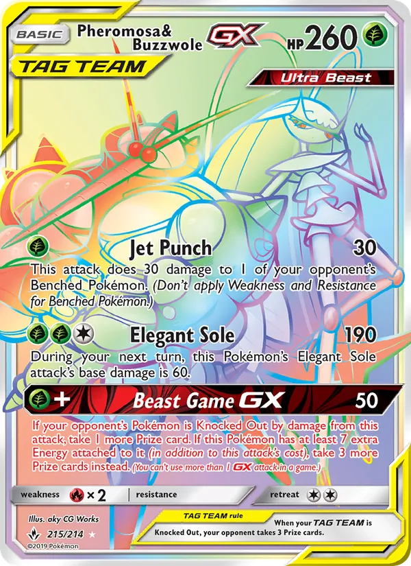Pheromosa & Buzzwole GX, Unbroken Bonds Nº 215
