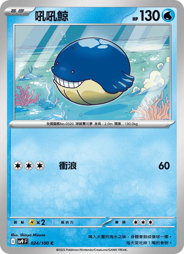 吼吼鯨, 對戰搭檔 Nº 024