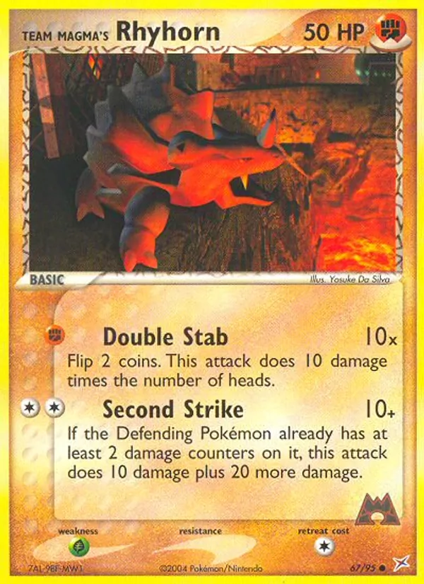 Team Magma's Rhyhorn, Team Magma vs Team Aqua Nº 67