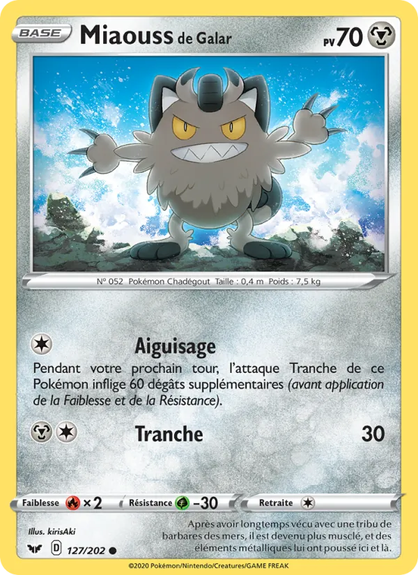 Miaouss de Galar, Épée et Bouclier Nº 127