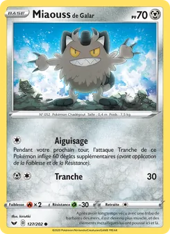 Miaouss de Galar, Épée et Bouclier No. 127 Normal