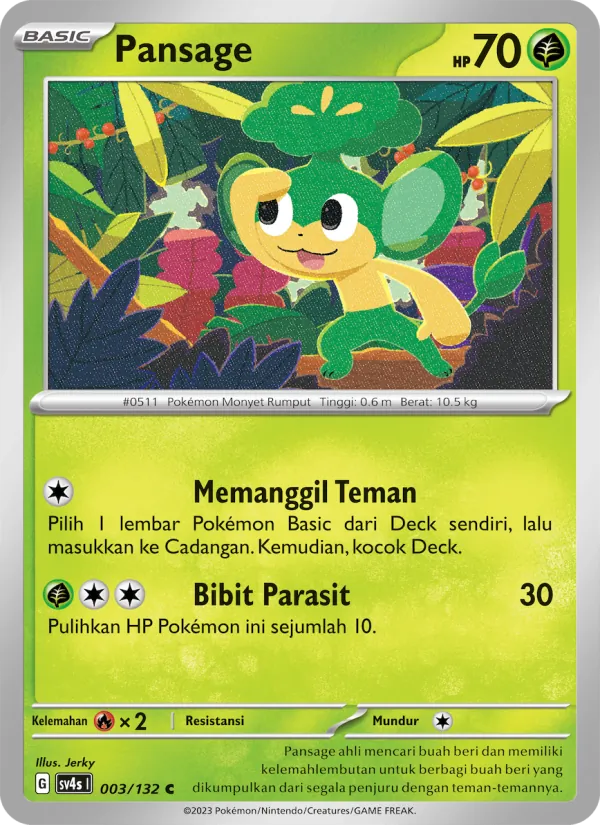Pansage, Pertemuan Paradoks No. 003