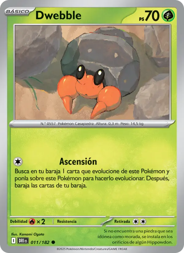 Dwebble, Rivales Predestinados No. 011