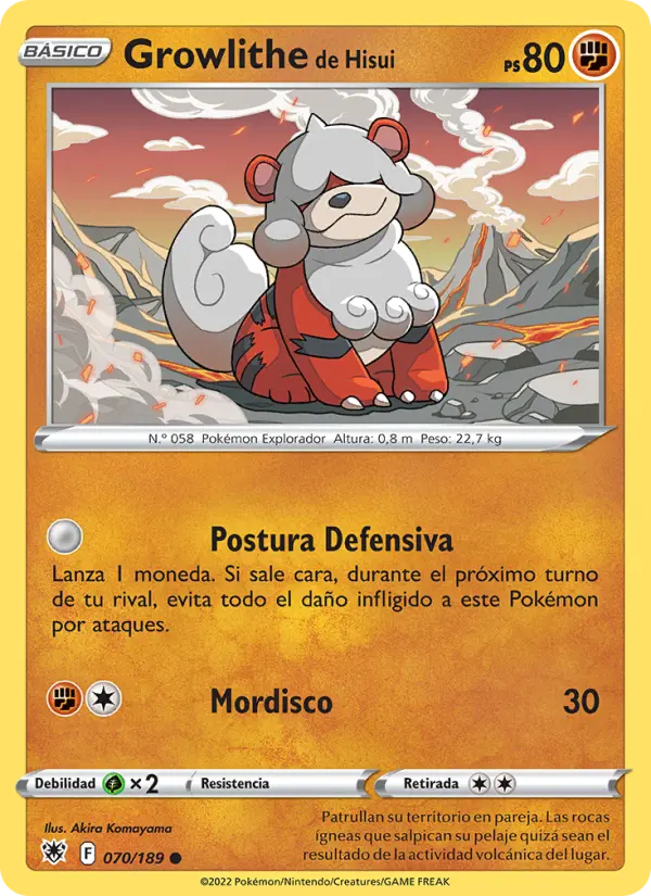 Growlithe de Hisui, Resplandor Astral Nº 070