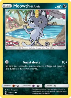 Meowth di Alola, Tuoni Perduti No. 118 Normal