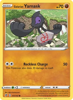 Galarian Yamask, Rebel Clash No. 101 Normal
