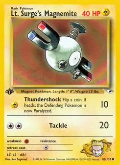 Lt. Surge's Magnemite, Gym Heroes Nº 80 Normal