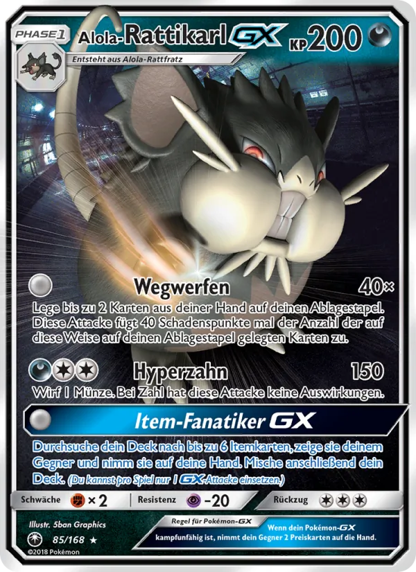 Alola-Rattikarl GX, Sturm Am Firmament No. 85