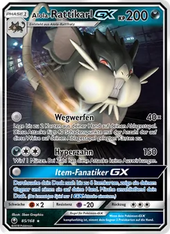Alola-Rattikarl GX, Sturm Am Firmament No. 85 Normal