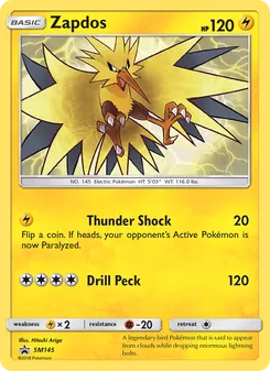 Zapdos, SM Black Star Promos No. SM145 Normal