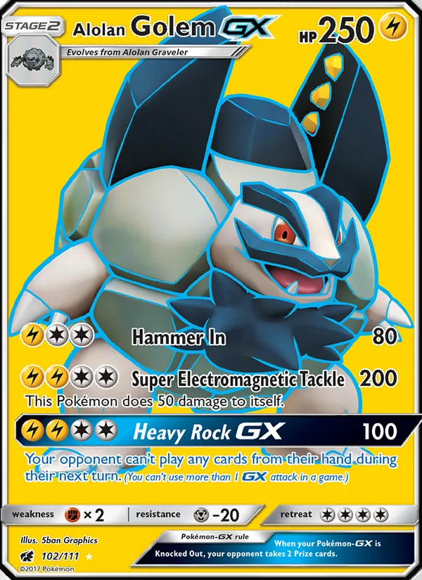 Alolan Golem GX, Crimson Invasion No. 102