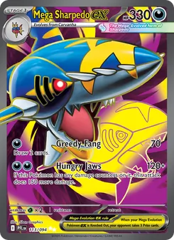 Mega Sharpedo ex, Phantasmal Flames Nº 113 Holo